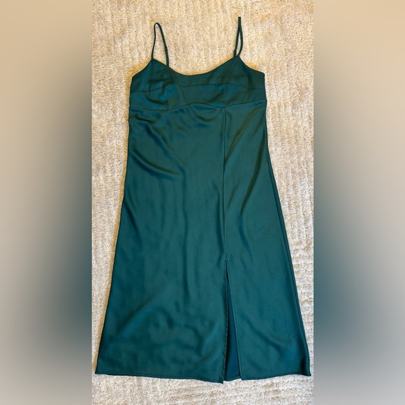 Green Silky Slip Dress | Medium | A new day - Picture 2 of 6